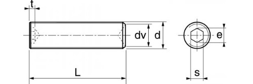 Kit de vis sans tête DIN 916 - Tailles standard - Assortiment de vis A2-70  en acier